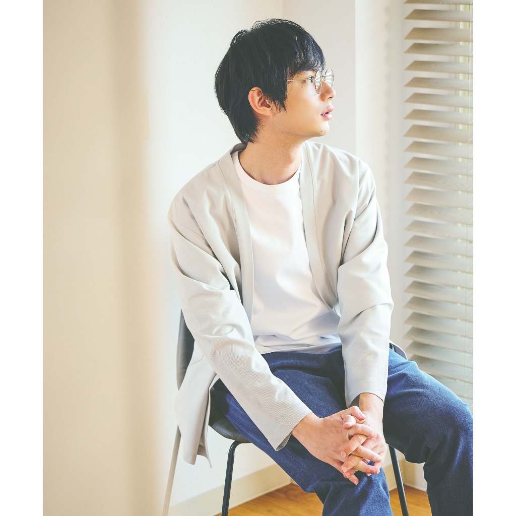 GLOBAL WORK เสื้อคาร์ดิแกนผู้ชาย ผ้าฝ้าย สัมผัสนุ่ม Rich Clean Cardigan