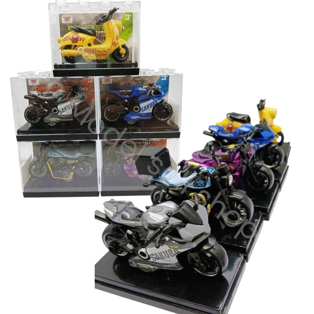 โมเดลรถมอเตอร์ไซค์เหล็กจำลอง (Die-cast Motorcycle Model) ค่ะลักษณะของเล่น  ทำจากโลหะผสม