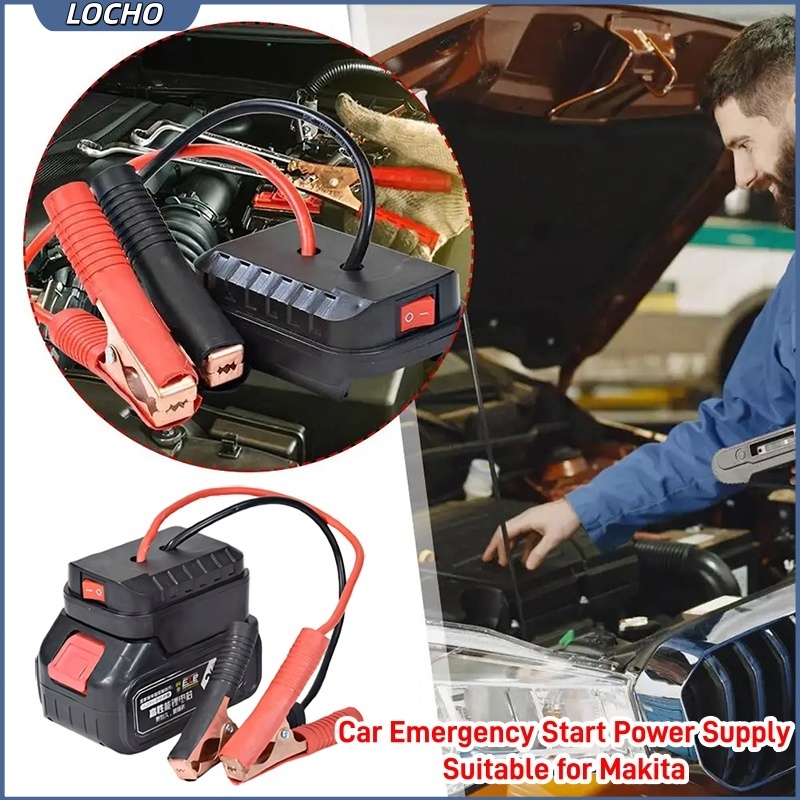 จัดส่งจากประเทศไทย ชาร์จเร็วเสริมยานยนต์ กล่องจัมเปอร์ระบบจั๊มแบตเตอรี่รถยนต์พกพา สำหรับ Makita ชุดแบตเตอรี USB คู่