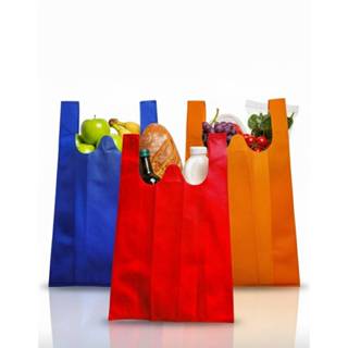 แพ็ค 50 ใบ ถุงผ้าสปันบอนด์ Spunbond ถุงหิ้วแบบผ้ารับน้ำหนักไ…