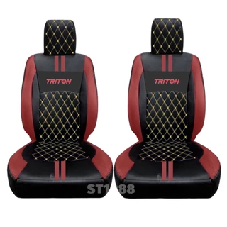 ชุดหุ้มเบาะรถยนต์ TRITON *รวมปี 2005-2025 [ลาย 9] หนังพรีเมียม สปอร์ตทันสมัย (Sofia Carshop)