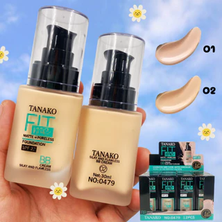 0479 รองพื้น TANAKO FIT ME 30ml รองพื้นเนื้อแมท ปกปิดบางเบา เบลอรอยจุดด่างดำ ขวดเดียวครบจบ