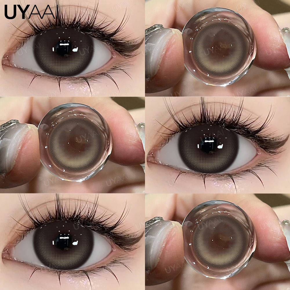 คอนแทคเลน [0.00~-6.00] UYAAI K4 series คอนแทคเลนส์สี 14.5mm BLACK COFFEE รายเดือน