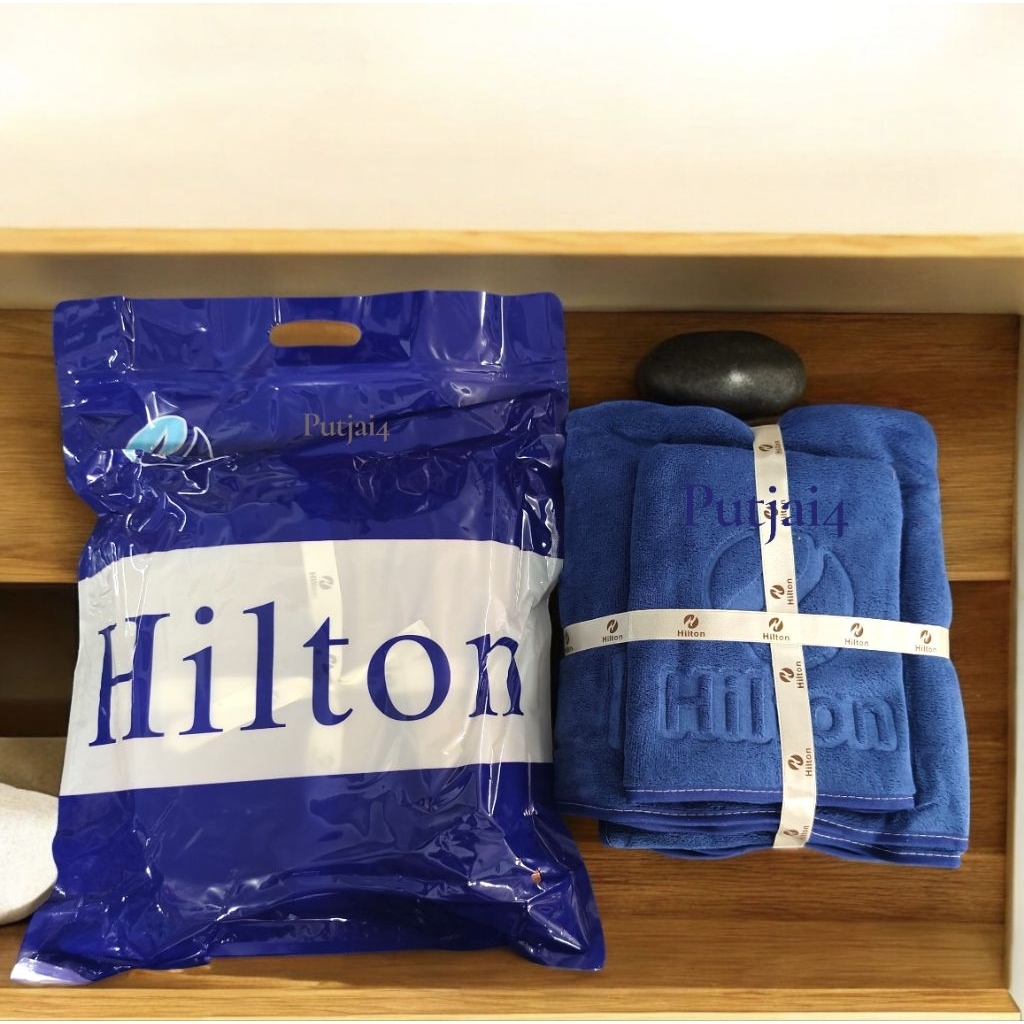 ผ้าขนหนูเกรดโรงแรม hitton set 2 ชิ้น ผืนใหญ่ ซับน้ำดีมาก ราคา ถูกที่สุด ดีลบีเคเค แกลเลอรีภาพที่ 5