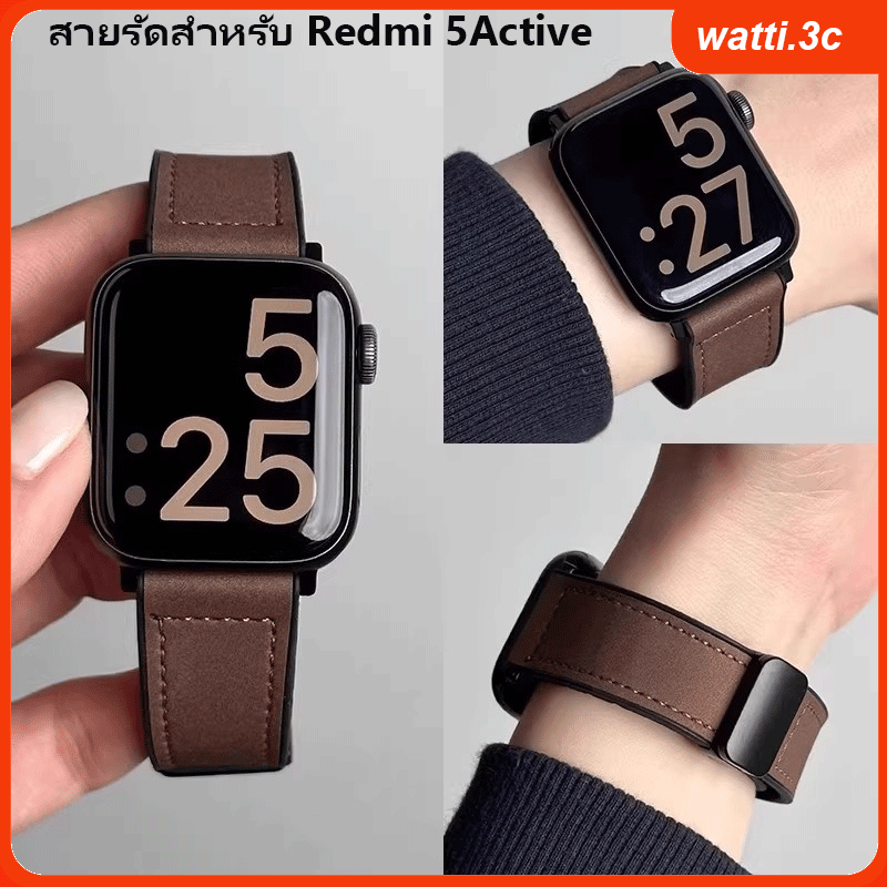 สายหนัง + ซิลิโคน 22 มม. สำหรับ Redmi Watch 5 Active /Lite สายรัดข้อมือแบบสปอร์ตที่สวมใส่สบายสำหรับ Redmi Watch 3 Active สินค้า