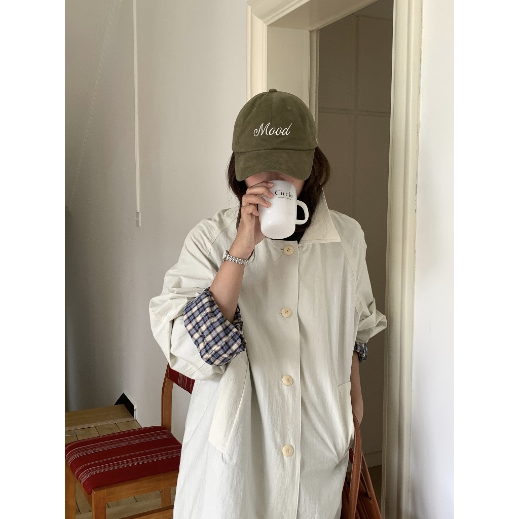 🎀พร้อมส่ง🌼หมวกแก๊ป ปักอักษร Mood บังแดด ใส่สบาย ใส่ได้ชายและหญิง สามารถปรับขนาดได้ มี 7 สี - รูปที่ 4