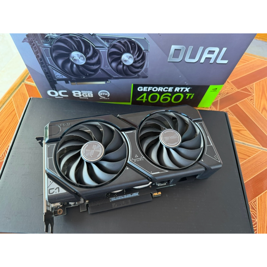การ์ดจอ ASUS RTX 4060ti 8GB (มือสอง มีประกัน สภาพสวยมาก)