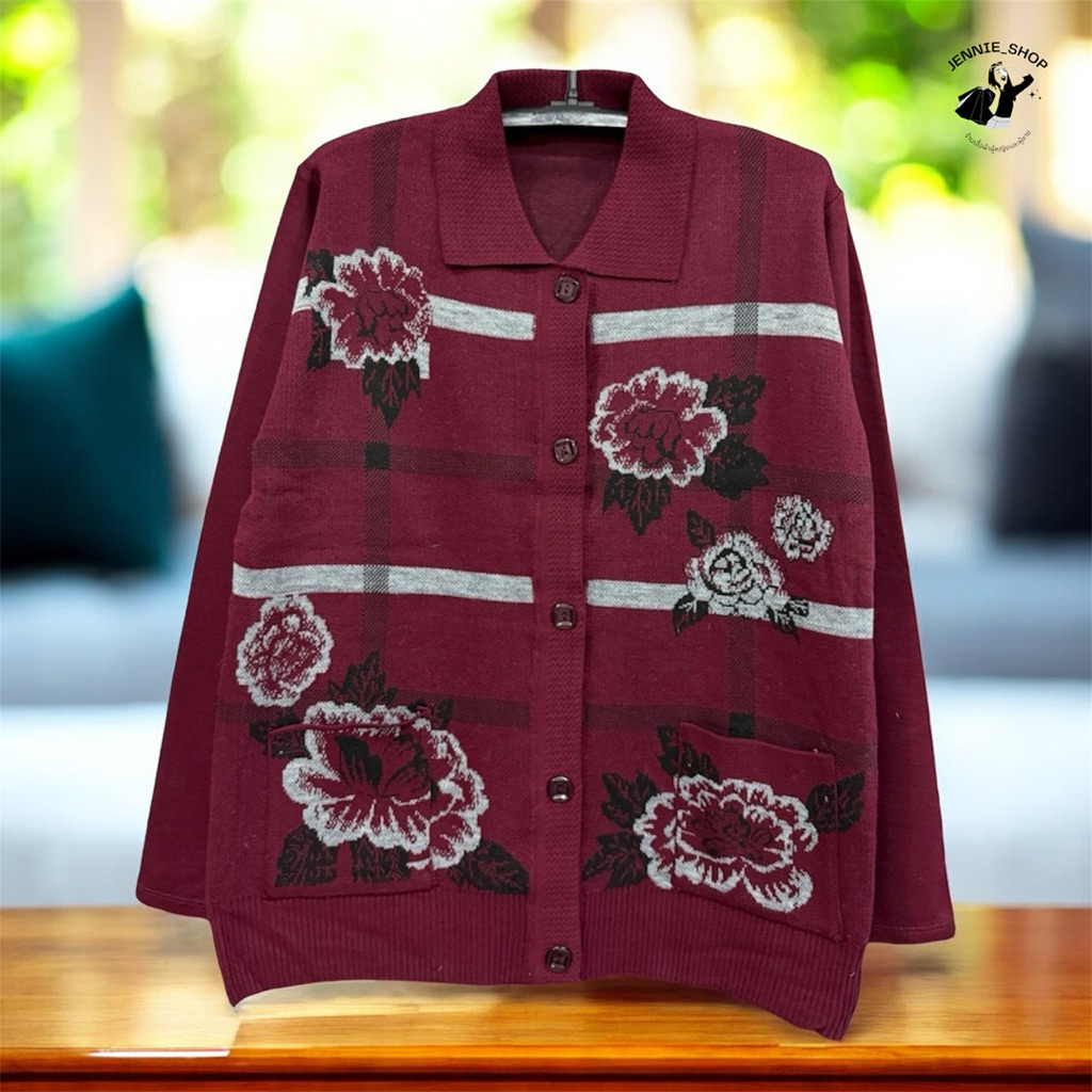 เสื้อกันหนาวคุณยาย ลายตาราง