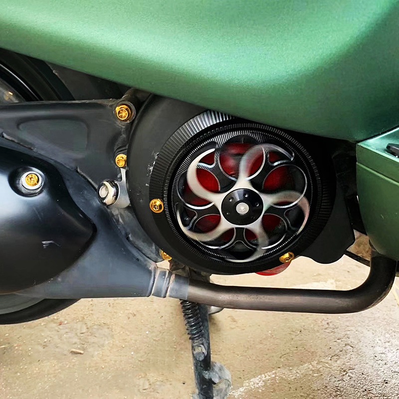 CODฝาครอบพัดลมระบายความร้อน หมุนได้ ฝาครอบแหวนหมุน สําหรับ VESPA Sprint Primavera 150 S125 GTS300 lambretta v200 งาน CNC - รูปที่ 2