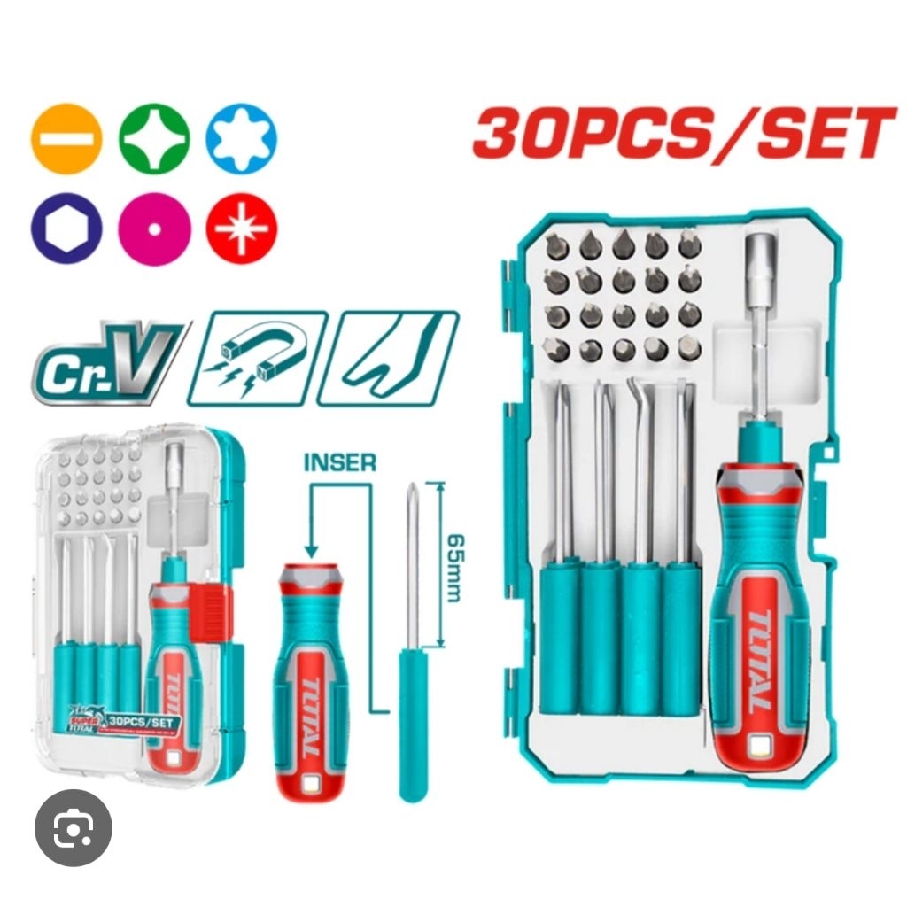 ไขควงอเนกประสงค์ 30 ตัวชุด TOTAL TACSD30306 Interchangeable Screwdriver