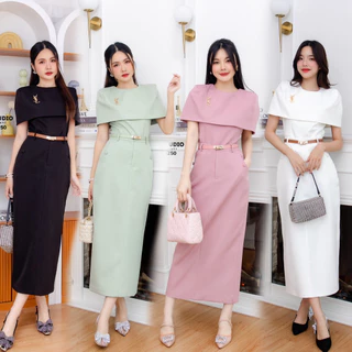 S-XXL ชุดเซต 2ชิ้น เสื้อ+กระโปรง สีขาว/ครีม/ชมพู/เขียว/ดำ/แดง ใส่ทำงาน ไปงานแต่ง งานบุญ งานบวช #Lalabelle #Jariya