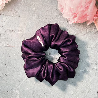 [โค้ดหน้าร้าน]ยางรัดผม ผ้าซาติน Deep Shinnining Satin รุ่นสีเข้มสดสวย นุ่มนวลถนอมเส้นผมไม่ดึงหนังศรีษะ