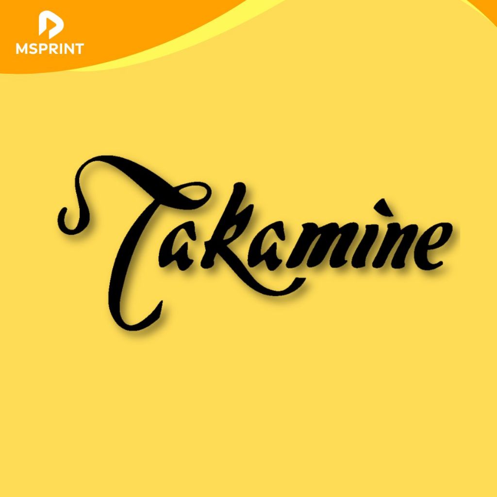 สติ๊กเกอร์ Takamine ติดหัวกีต้าร์ 8*3.5 ซม สติ๊กเกอร์กีต้าร์ ตกแต่งกีต้าร์ PVC สีไม่ซีด ติดทนกันน้ำ