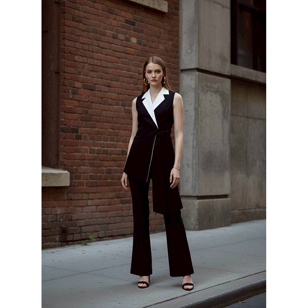 kade.bkk | เบลเซอร์ รุ่น Bless Blazer เบลเซอร์แขนกุดตัดต่อปกตัดสี (KAD01)