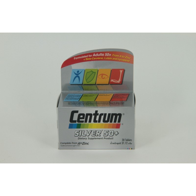 CENTRUM SILVER A-Z 30'S(MTV) เม็ด 1 กระปุก ( เซนทรัม ซิลเวิอร์ 50 +) วิตามินและเกลือแร่รวม 23 ชนิด
