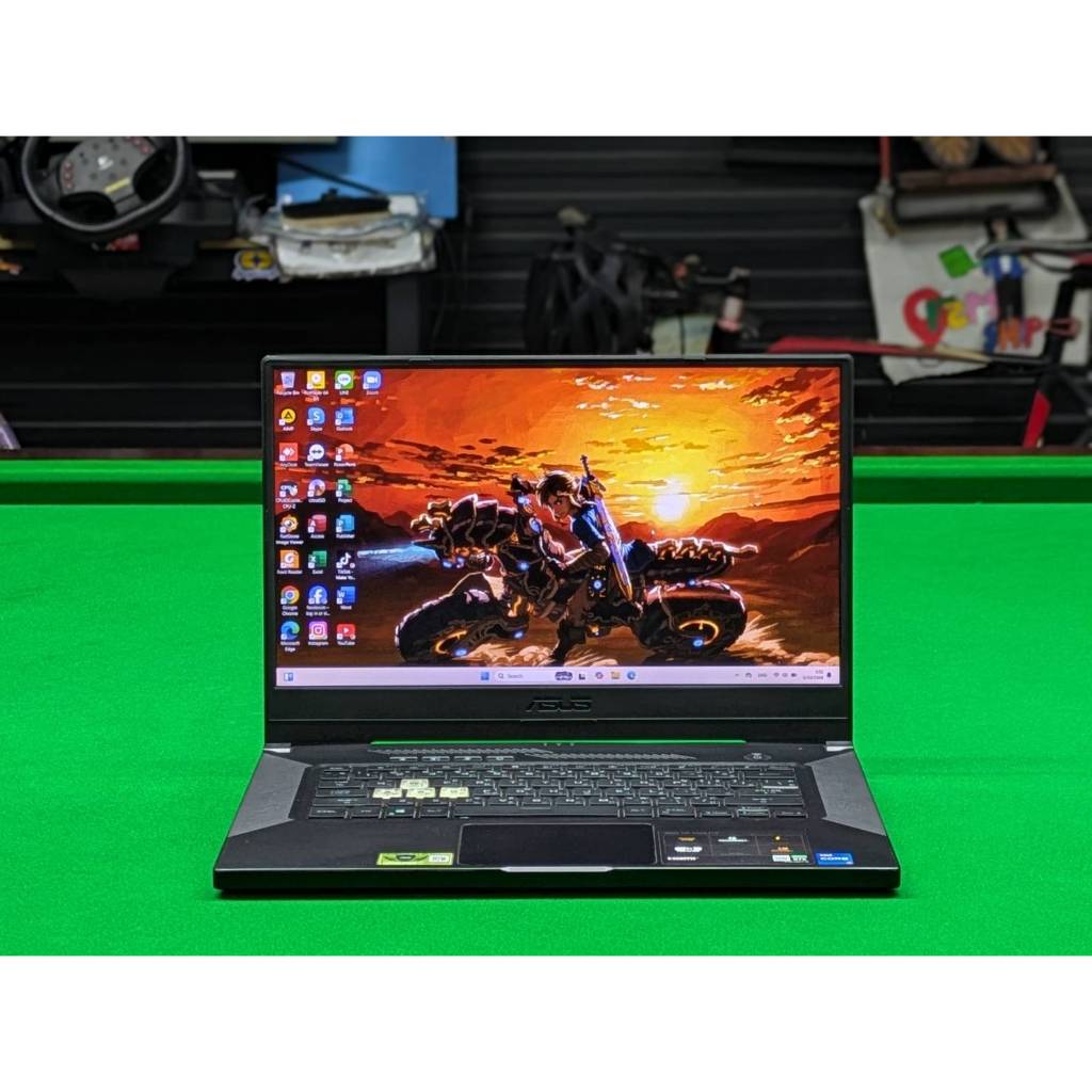 second hand Notebook Gamingแรงๆ แรม16การ์ดจอRTX 3050Ti จอ144hz บอดี้สวยมาก windows 11 เล่นลื่นๆ