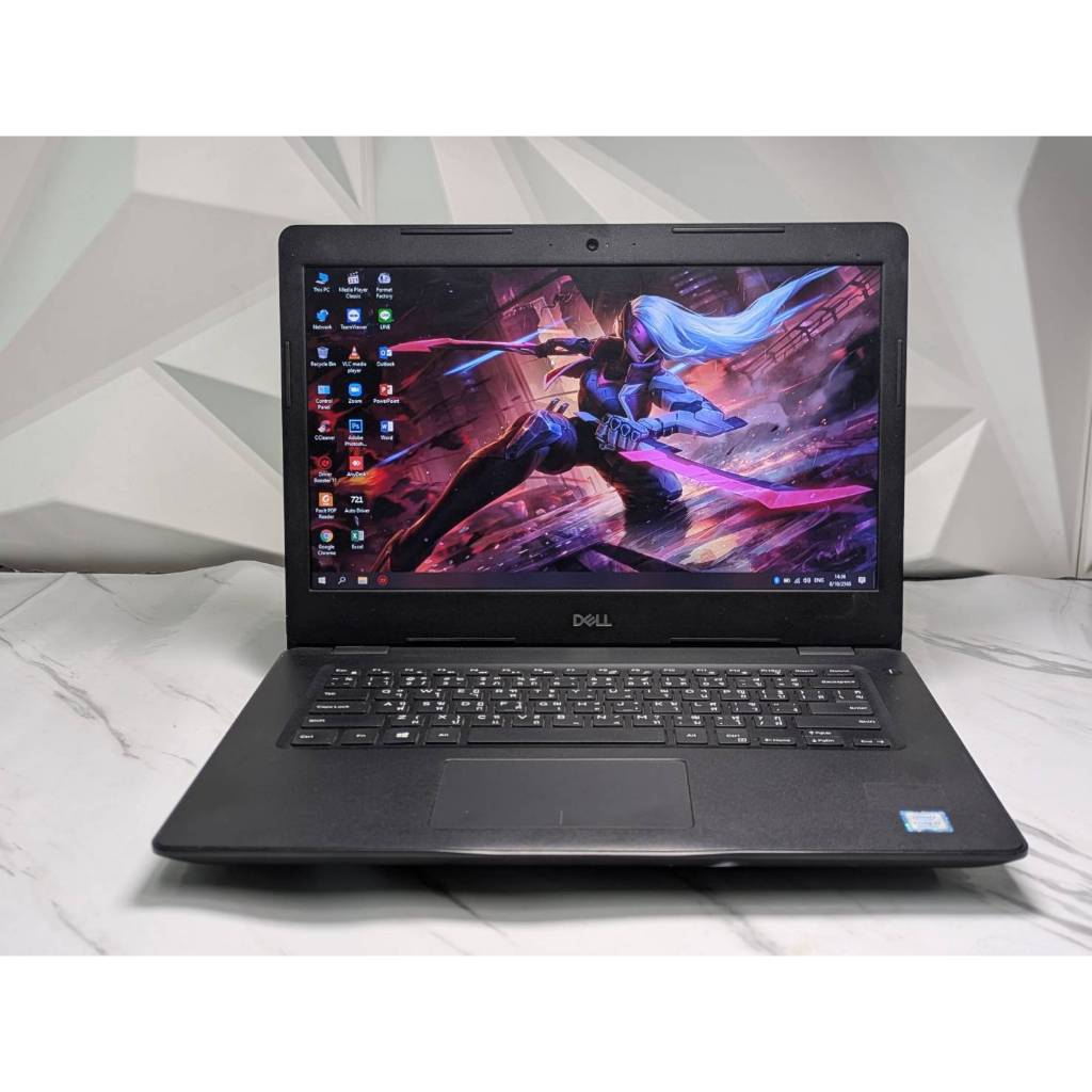 second hand notebook  Dell Latitude 3490  สเปก intel Core i7-8550U (gen8)  Ram 8 GB SSD 256 GB