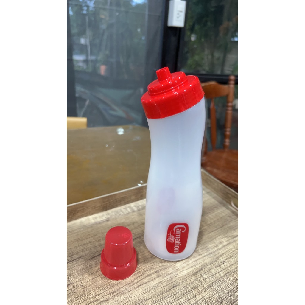 (ขายส่งยกลัง 24ใบ) ขวดบีบซอสคาร์เนชั่น 750ml ml รุ่นมีฝาครอบจุก - รูปที่ 4