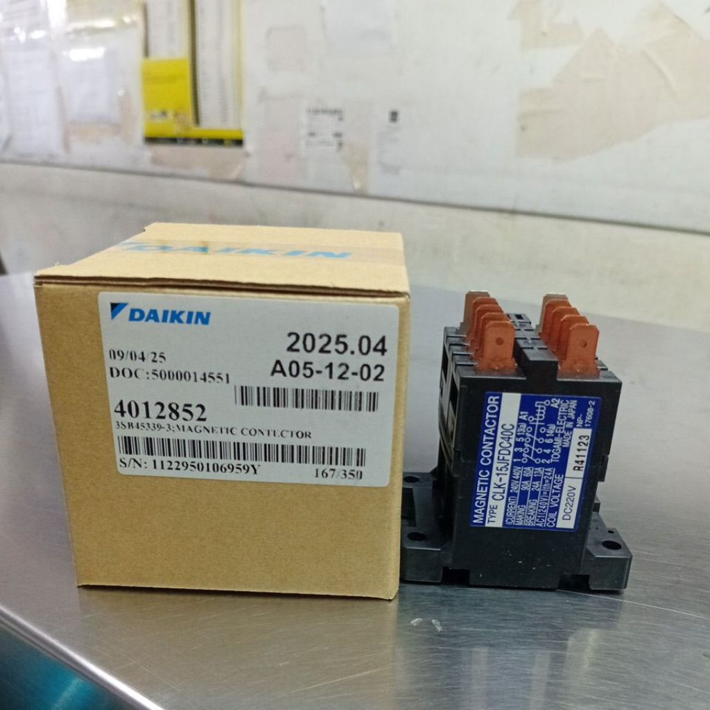0074 เเมกเนติกเเอร์ Daikin (ไดกิ้น) พาร์ท 4012852 Magnetic คอนเเทคเตอร์เเอร์ไดกิ้น อะไหล่เเอร์ เเท้