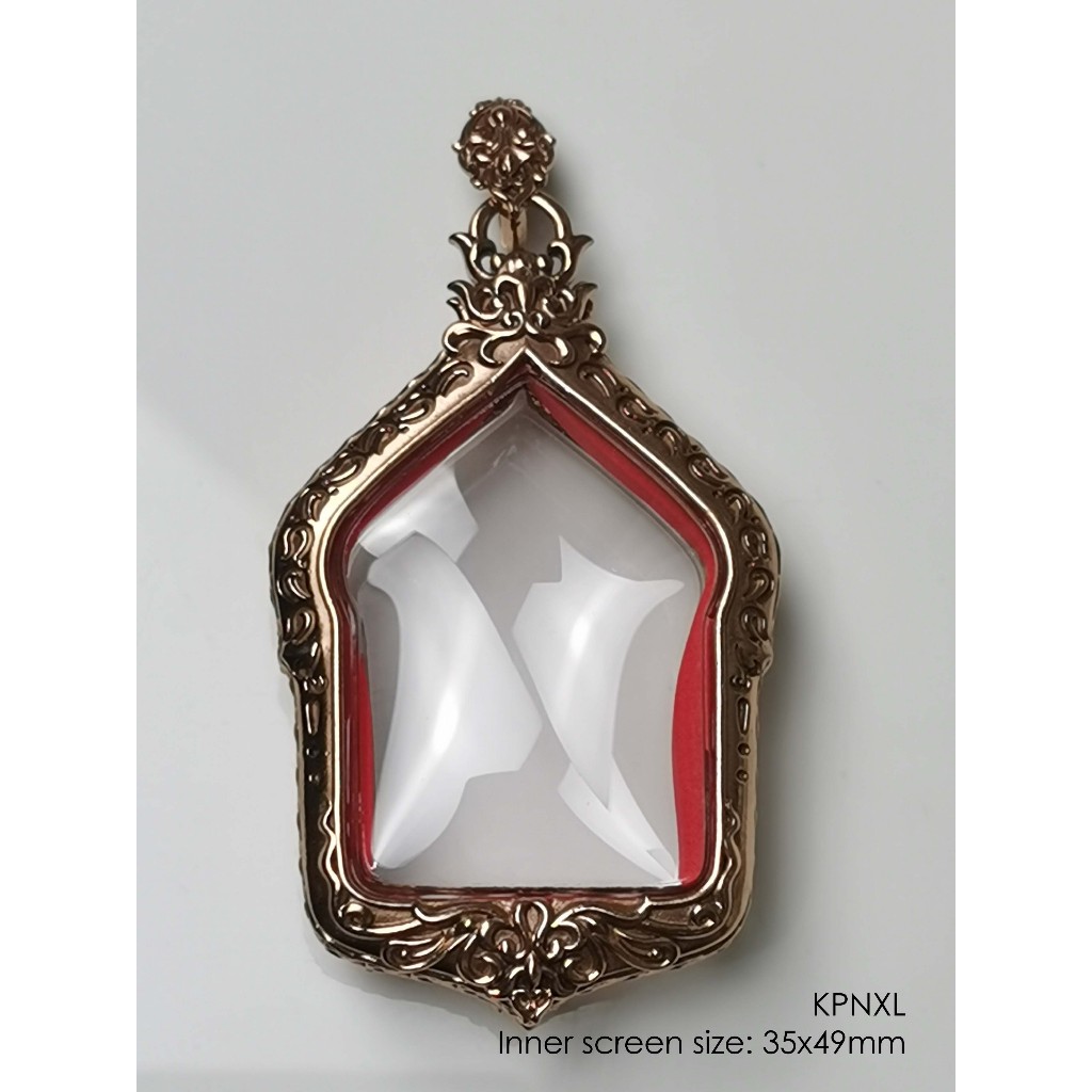 KPNXLBronze Khun Paen X-tra Large amulet casing 35x49mm ตลับขุนแผนบรอนซ์ไซส์จัมโบ้