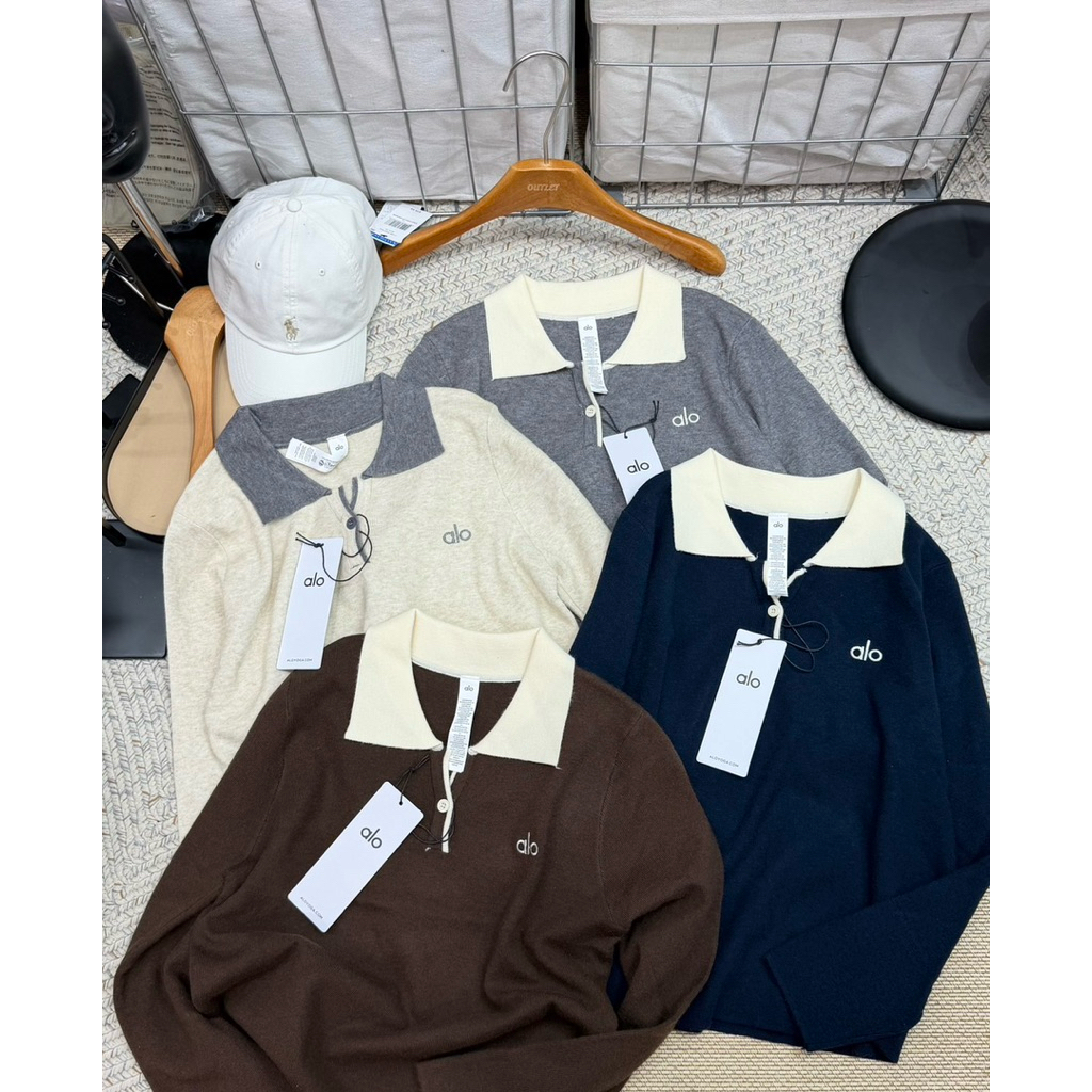 🤎🤍เสื้อ Alo cardigan สินค้ายอดฮิต มี 4 สีนะคะ เนื้อผ้าอย่างดีเกรด A 1.1 มีป้ายห้อย สินค้าพร้อมส่งนะคะ 🤎🤍