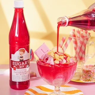 น้ำหวานเข้มข้น ชูการ์ บอย (Sugar's Boy) 🍧 🍷 ขวดใหญ่ 710 มล. กลิ่น สละน้ำแดง