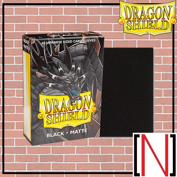 [Sleeve][ซองใส่การ์ด] Dragonshield 60CT - Matte Black japanese size [Vanguard][Yugioh][Dragon shield