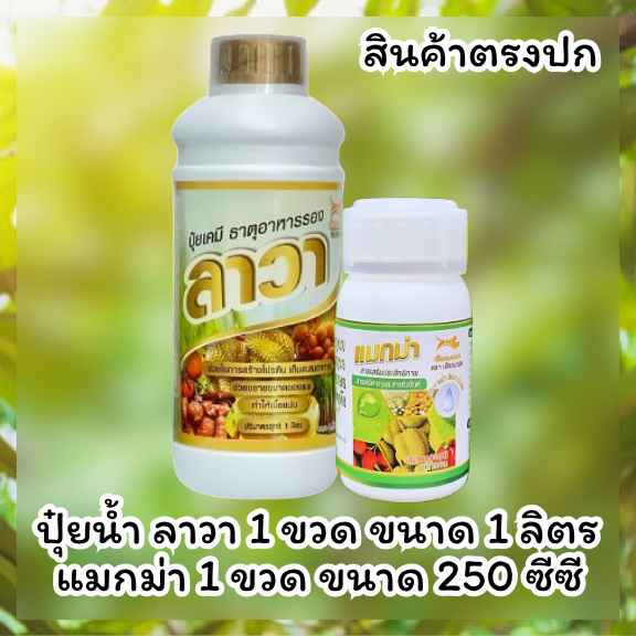 ปุ๋ยน้ำลาวา 1 ขวด ขนาดขวด 1000 cc + แมกม่า 1 ขวด ขนาดขวด 250 cc