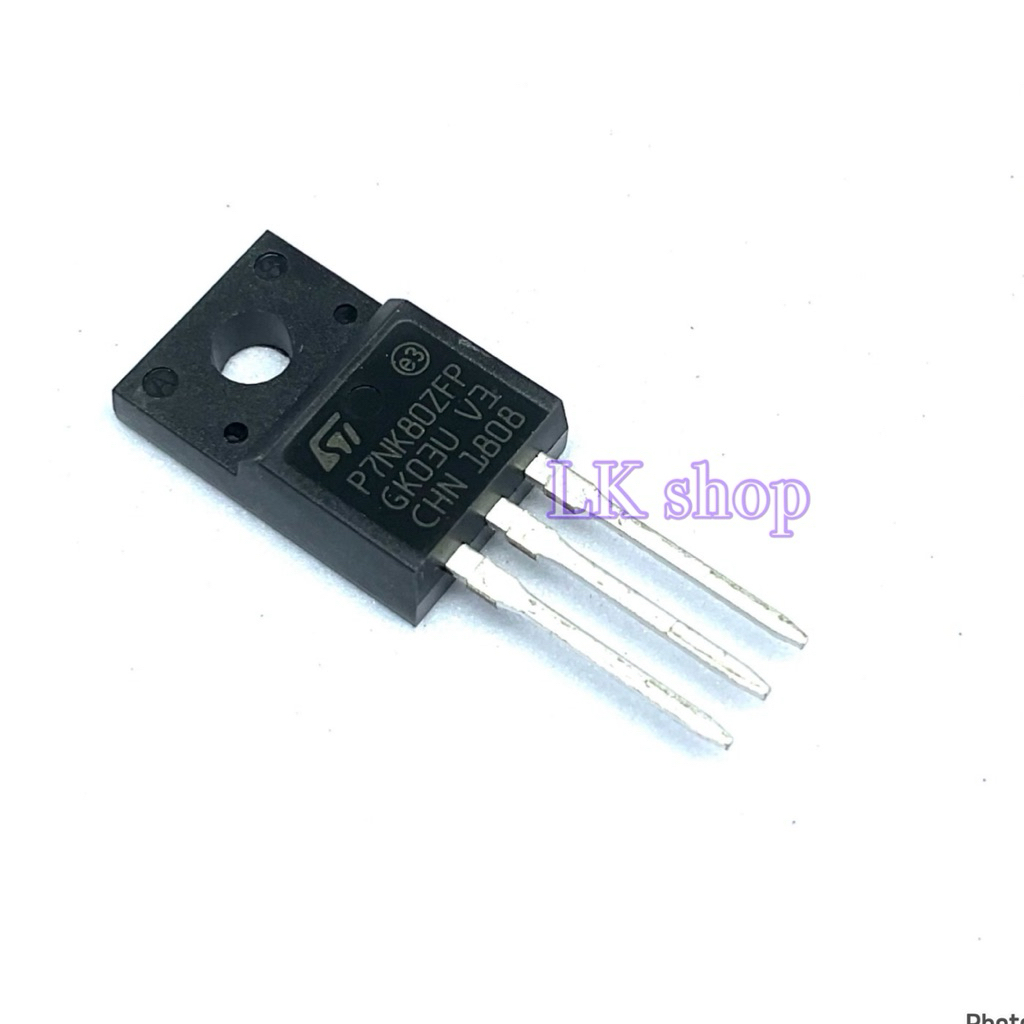 P7NK80ZFP TO220 5.2A 800V MOSFET N-Fet มอสเฟต ทรานซิสเตอร์ สินค้าพร้อมส่ง (ราคา1ตัว)