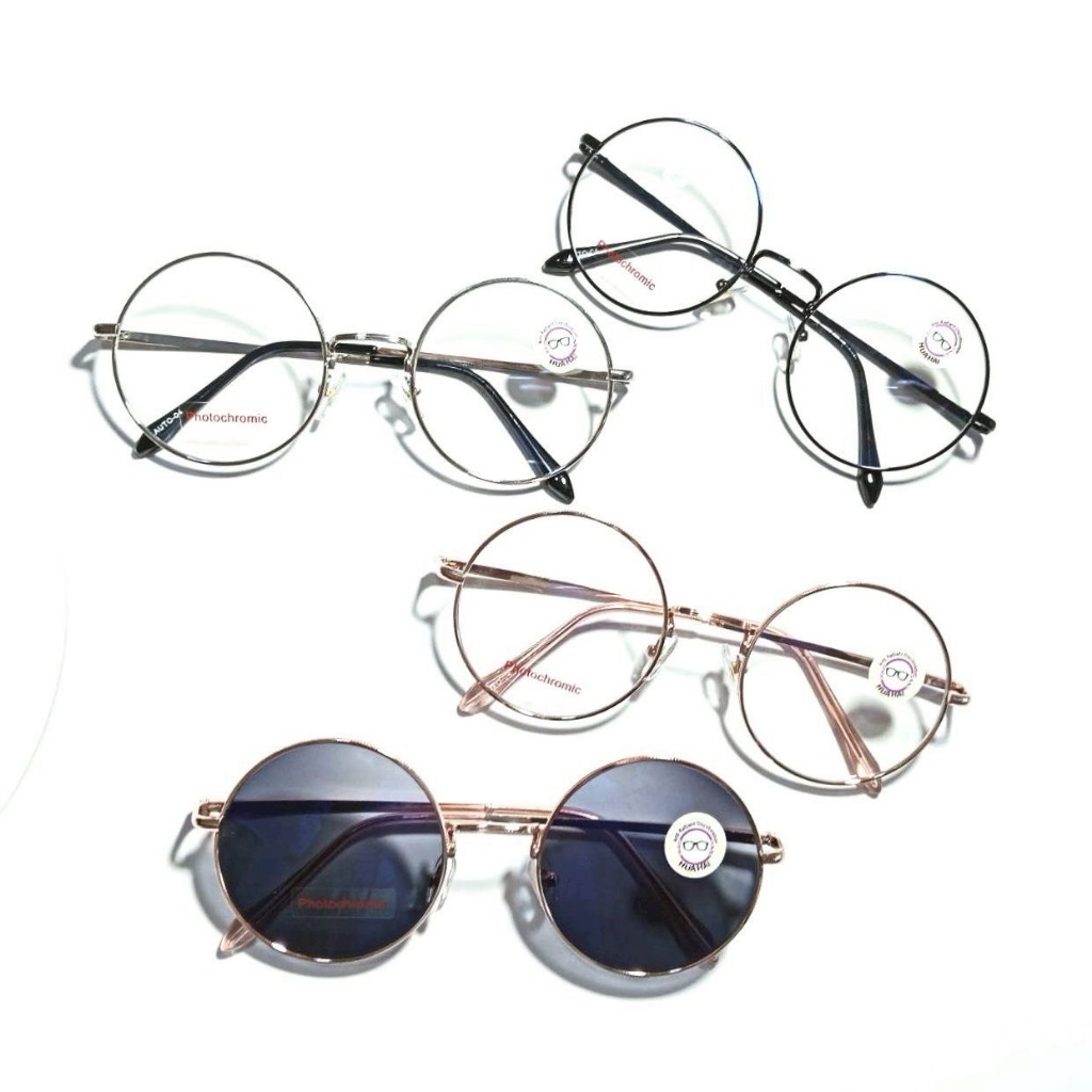 แว่นสายตายาว/สายตาปกติ(+) ทรงกลม เลนส์กรองแสงบลู+เลนส์เปลี่ยนสีphotochromic รุ่น AUTO04(+) (เลนส์เปลี่ยนสี+)