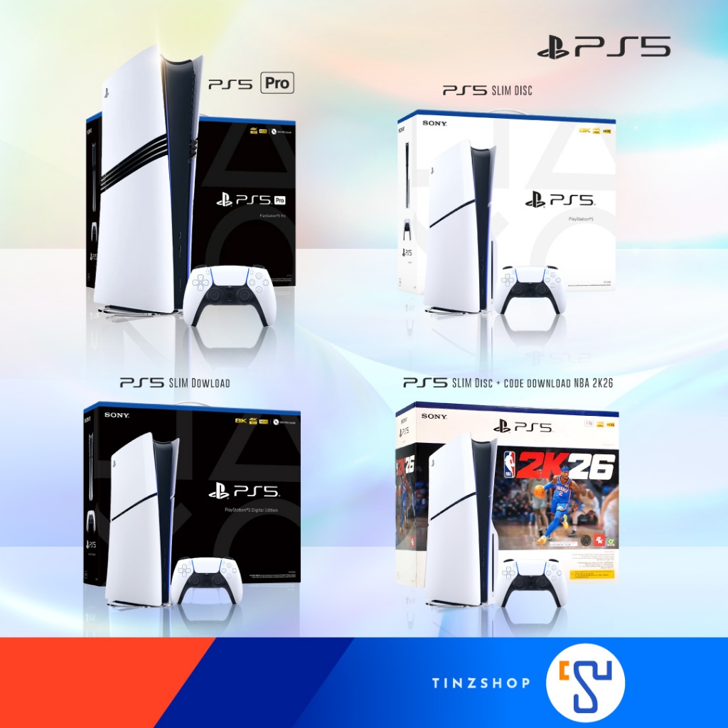 [พร้อมส่ง] [เครื่องชุด] Playstation5 PS5 ศูนย์ไทย > PS5 Pro, PS5 Slim Disc (CFI-2018A01) , Slim Digi