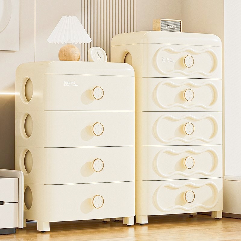 NeatBox ลิ้นชัก โต๊ะข้างเตียง ลิ้นชักพลาสติก ตู้เสื้อผ้าเด็ก พร้อมล้อเลื่อน กล่องเก็บของ