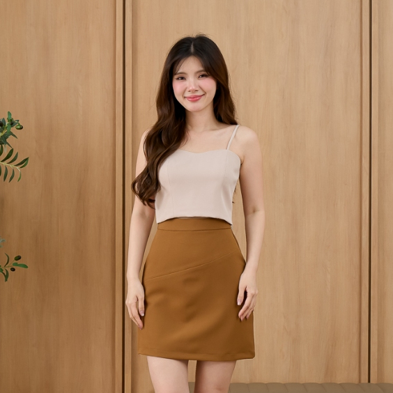 Pixie Skirt (Coffee Cut) กระโปรงเอวสูง ทรงเอ