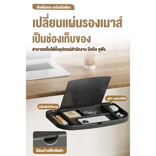 ที่วางของติดโต๊ะ หมุนได้ 360° ชั้นวางเมาส์ ที่เก็บของใต้โต๊ะ แข็งแรง ทนทาน