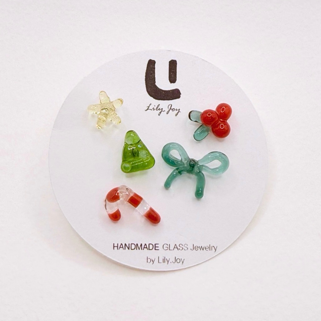 ต่างหูแก้ว รุ่น Christmas Dream แบรนด์ Lily.Joy