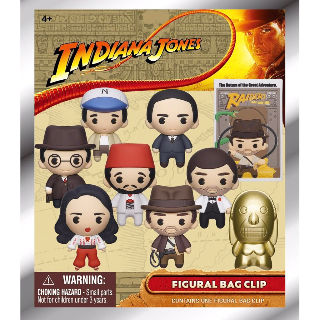Indiana Jones series figural bag clips