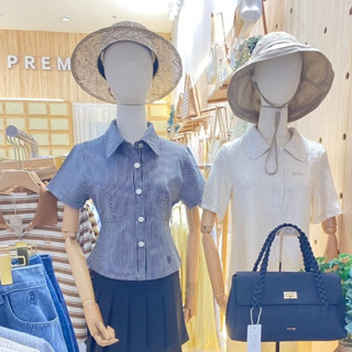 ₊˚💙 ₊˚✧ เสื้อชับบี้ ลายตรง ด้านหลังมีสายปรับขนาดได้ #522 ₊˚💙…