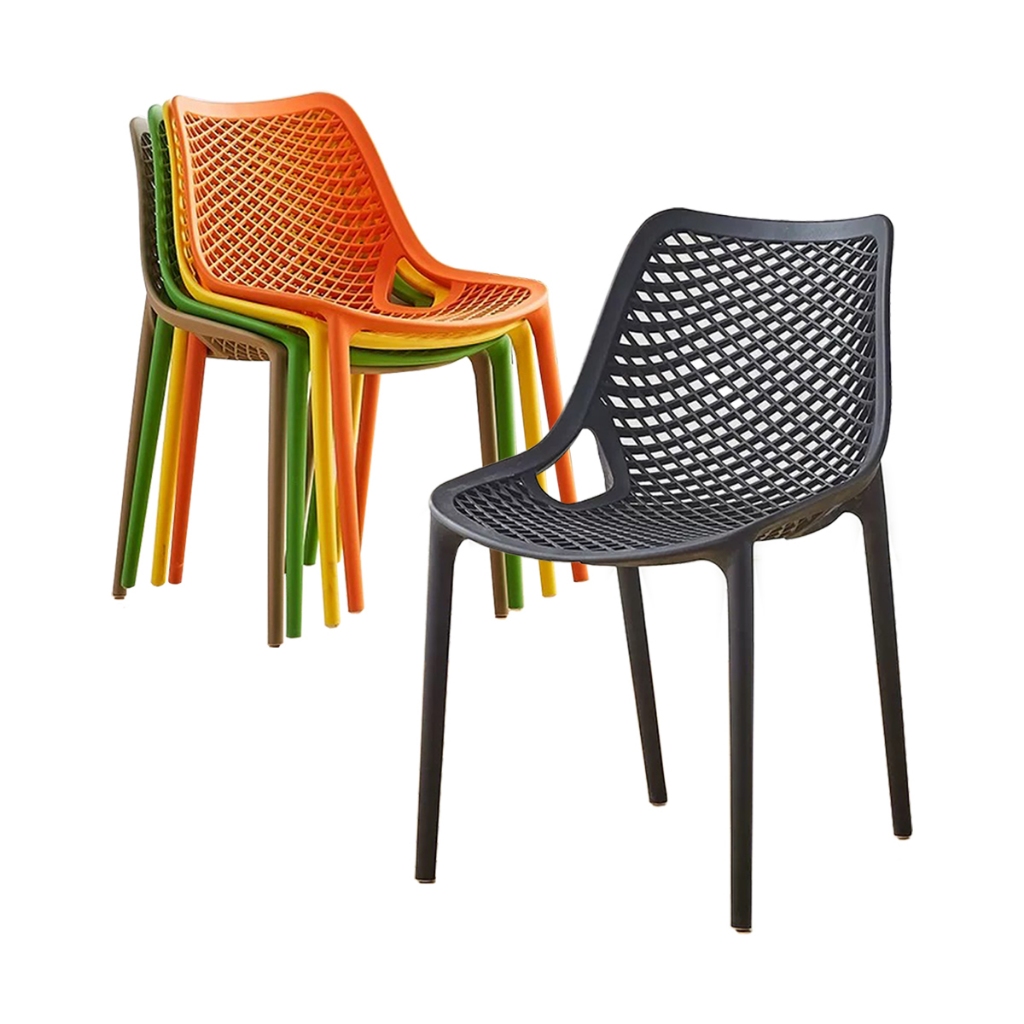 เก้าอี้ดีไซน์รูระบายอากาศรังผึ้ง สไตล์โมเดิร์น  รุ่น DD243 พลาสติกขึ้นรูปแข็งแรง รับน้ำหนักได้มาก