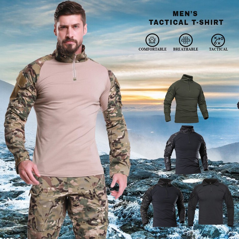 UniWear | G3 COMBAT SHIRT เสื้อคอมแบท อุปกรณ์ปีนเขา-ปั่นจักรยาน ซึมซับเหงื่อเร็ว-ทนทาน น้ำหนักเบา สีดำ