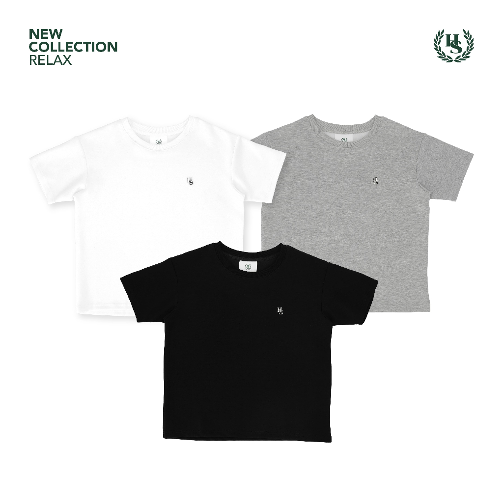 Highschool Basic Collection : Relax Regular T-shirt เสื้อยืดพอดีตัว Comfy Neoprene - TPB06617