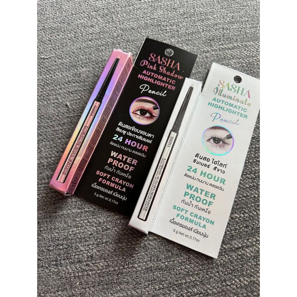 Sasha Cosmetics Automatic Hilighter Pencil ชาช่า ดินสอ ไฮไลท์ ปากกาซิมเมอร์ไฮไลท์ มีให้เลือก 2 สี