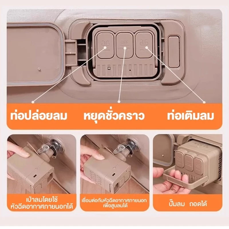 MODOFO ที่นอนเป่าลมอัตโนมัติ ปั๊มลมในตัว thumbnail 4