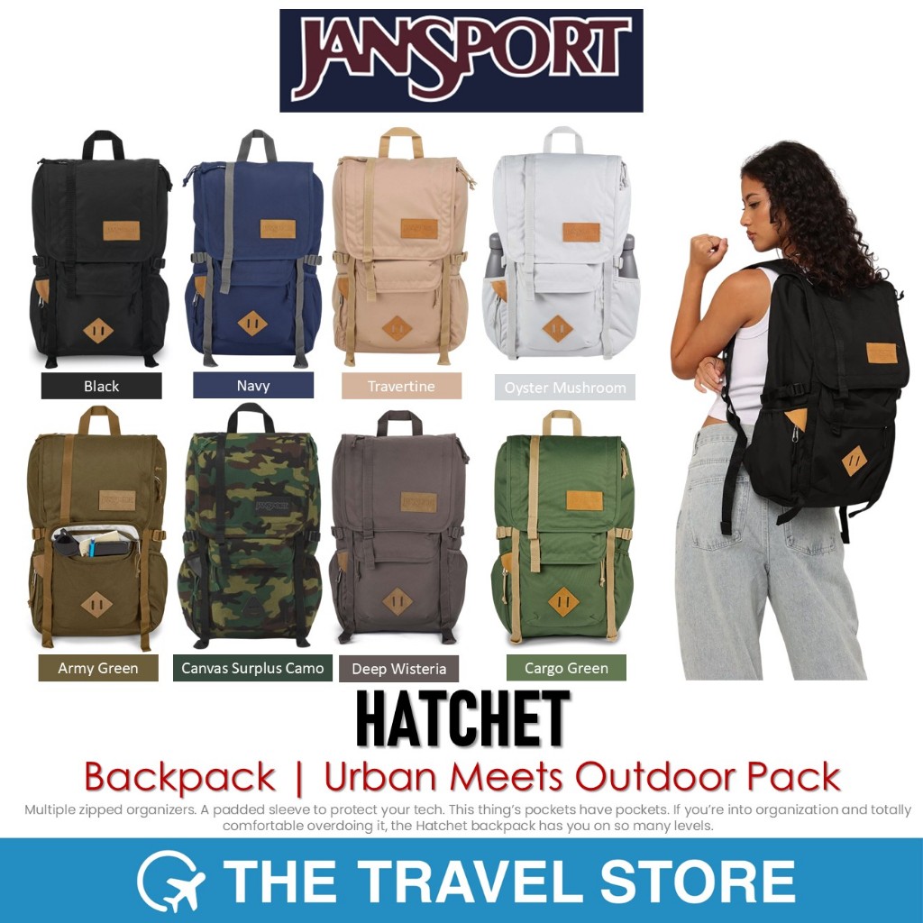 JANSPORT Hatchet Backpack | Urban Meets Outdoor Pack กระเป๋าเป้ แคมป์ปิ้ง เข้าป่า