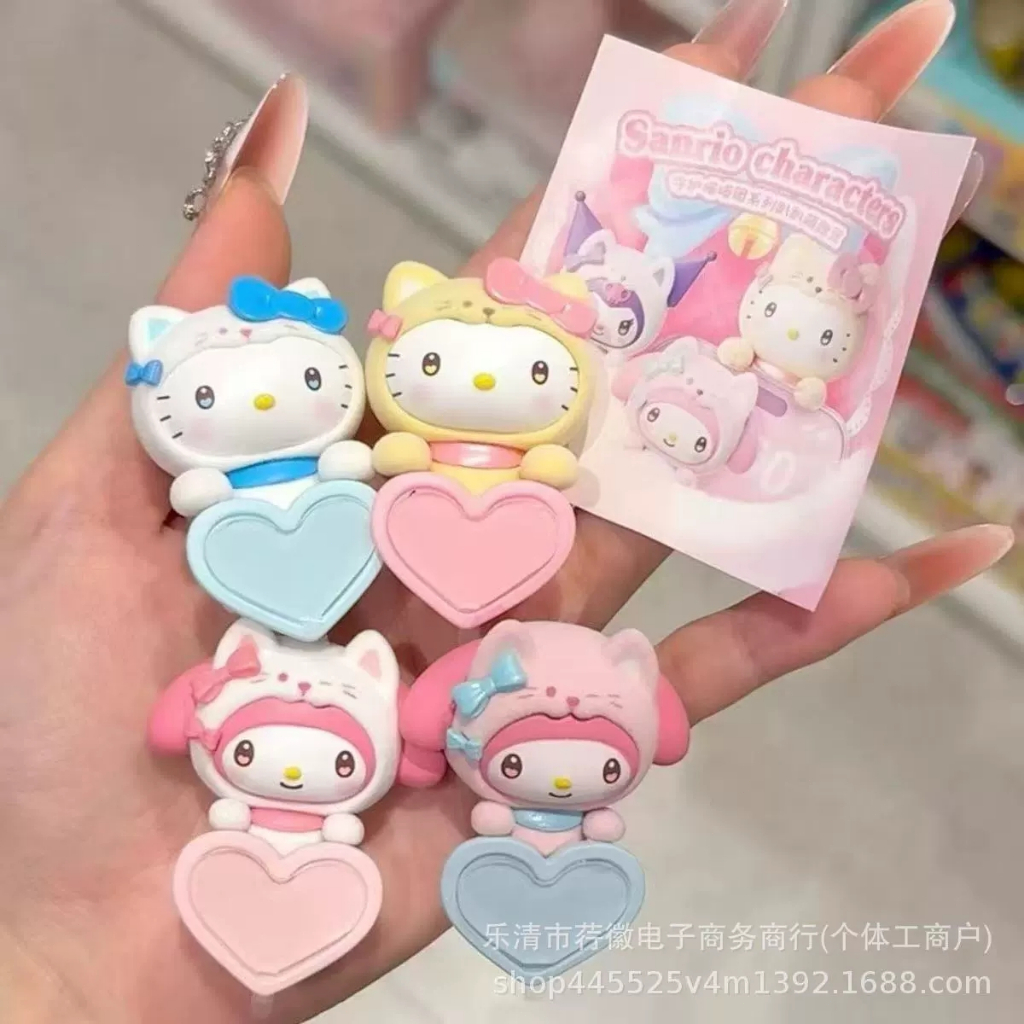 [🎀*จุ่ม1ชิ้นลุ้นเอง*] ตัวเกาะโทรศัพท์ Sanrio Characters Guardian Cats ติดมือถือ มีกาวในตัว ลิขสิทธิ์แท้จากTOPTOY