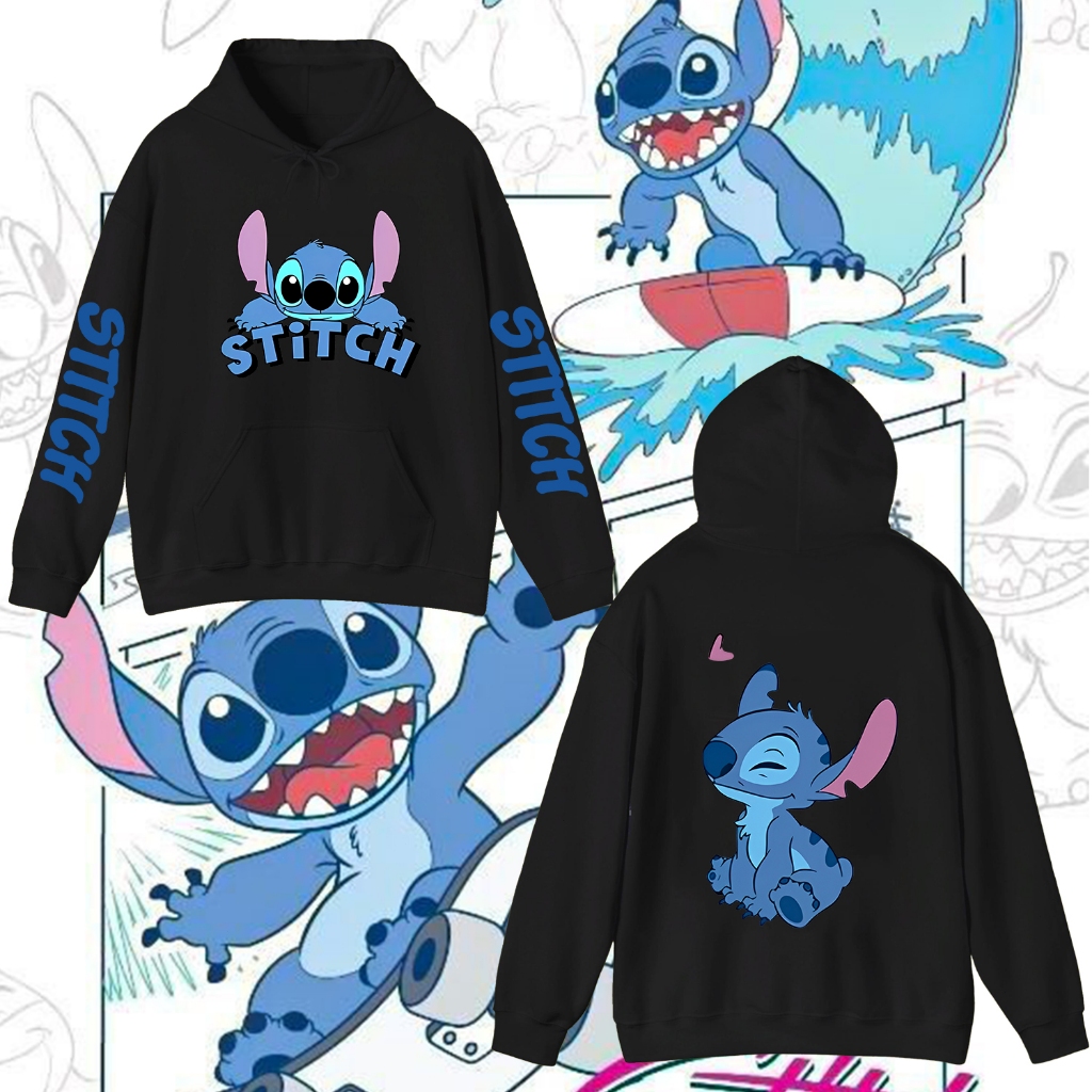 【เสื้อฮู้ด】Stitch เสื้อผ้าของเขา Hoodie Anime Sweatshirt Unisex M-3XL เสื้อคลุมแขนยาวพิมพ์ลาย วมใส่สบาย ๆ