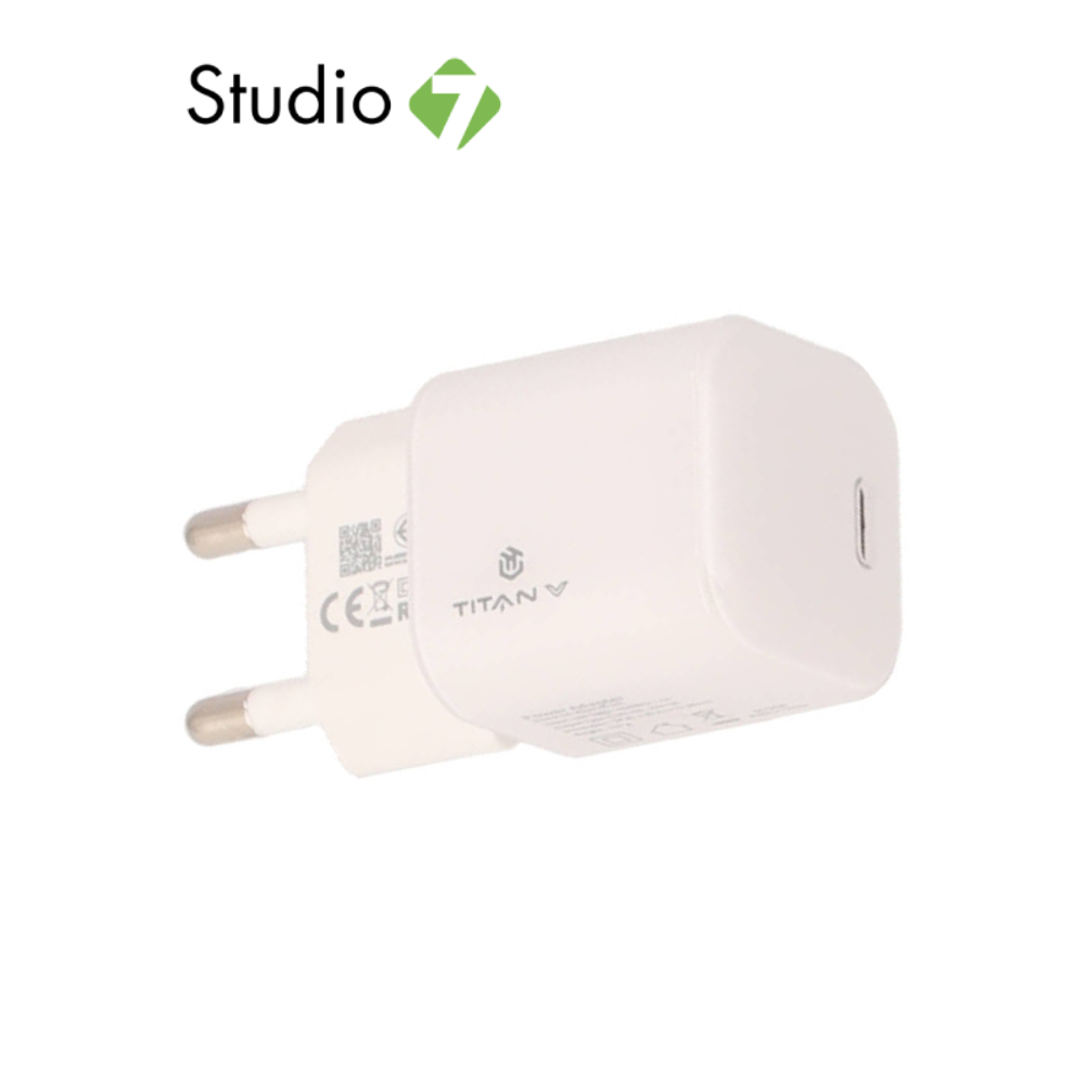 อะแดปเตอร์ TITANV Wall USB Charger 1 USB-C 45W GaN White by Studio7