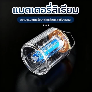 【รับประกัน 2 ปี】ไฟตะเกียงแค้มปิ้งไฟแคมป์ปิ้ง 40ชั่วโมง ย้อนยุค5000mAh โคมไฟ LED แบบพกพาType-Cกันน้ำ ไฟตั้งแคมป์กลางแจ้ง