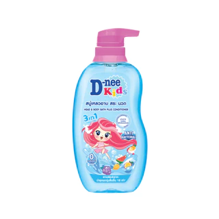 D-nee ดีนี่ คิดส์ สบู่เหลว อาบ สระ นวด เฮด แอนด์ บอดี้ บาธ พลัส คอนดิชันเนอร์ แฮปปี้ ซอฟท์ 380 มล.x1