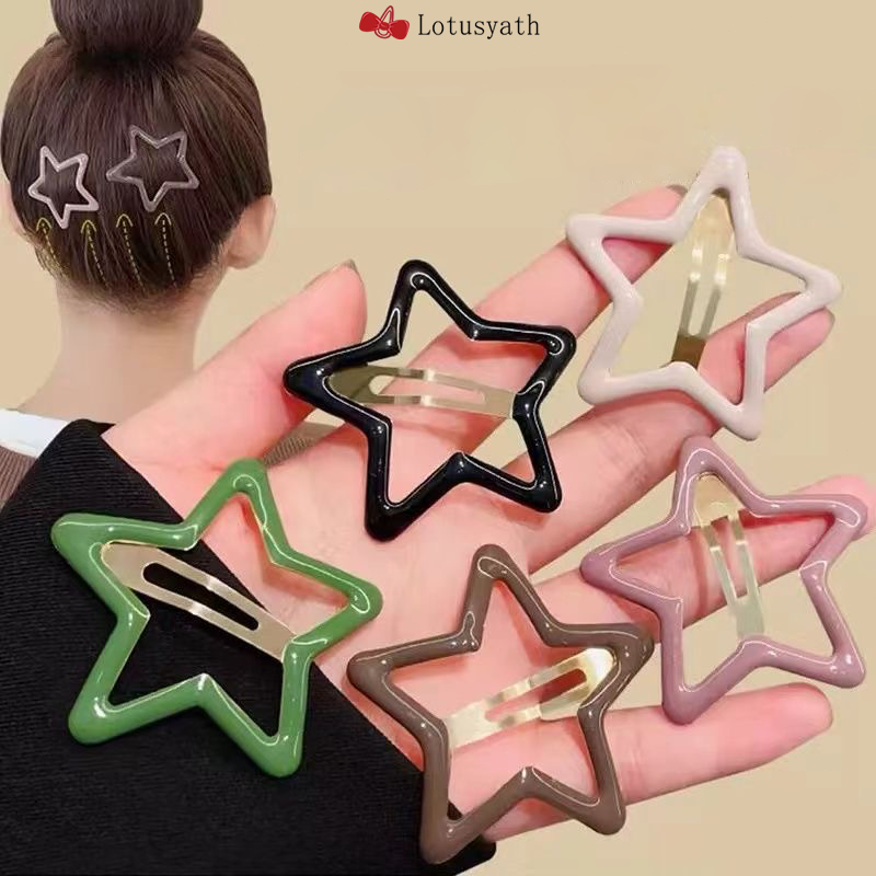 ที่คาดผมสีสันสดใส  กิ๊บหน้าม้าโดพามีน กิ๊บติดผมขนาดใหญ่  กิ๊บ BB แบบกลวงรูปดาวห้าแฉก