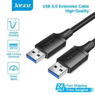 ⚡ส่งจาก กทม⚡Jasoz สาย USB 3.0 Cable ขั้วต่อตัวผู้ 5Gbs ความเร็วสูง USB ความเร็วสูงสําหรับแล็ปท็อปสมาร์ททีวีแล็ปท็อป